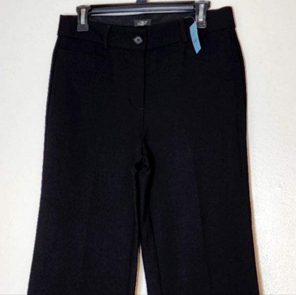 NEW LOFT High Waist Trouser Black Seasonless Classic Straight Wide Leg Preppy - Picture 1 of 16